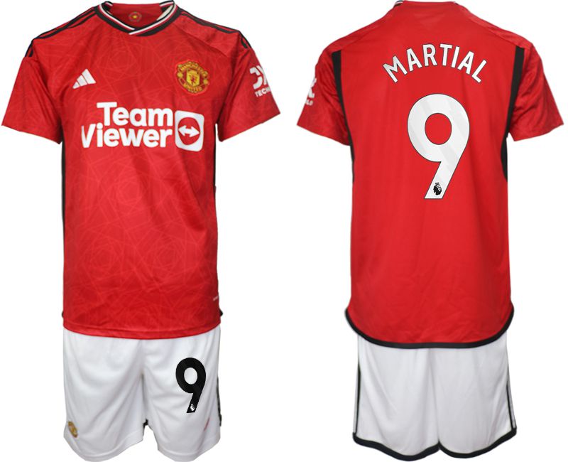 Men 2023-2024 Club Manchester United home red #9 Soccer Jersey